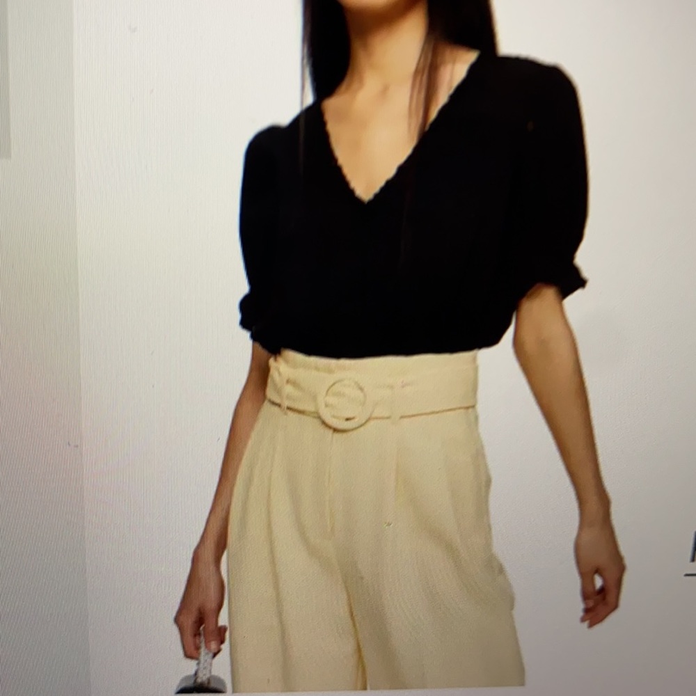 Topshop Morgan Ruffle Trim Peplum Top